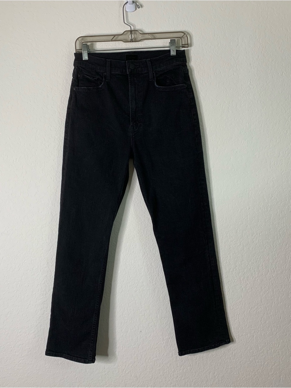 Mother Womens black high waisted rider ankle jeans not guilty 27